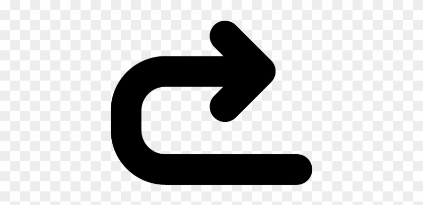 Returning Curved Right Arrow Vector - Seta Curvada Para Direita #916267