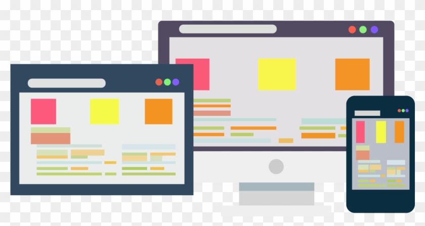 Web Development Responsive Web Design Digital Marketing - Responsive Website Design Vector #916300