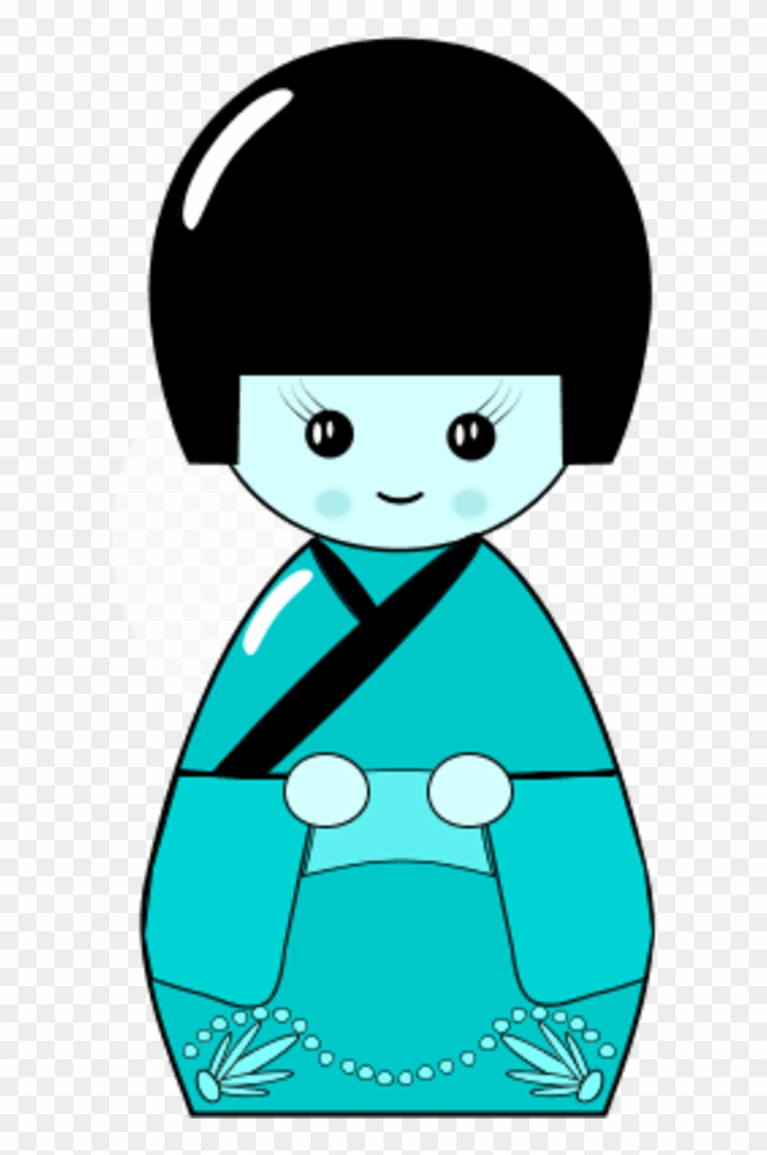 Little Doll Clip Art At Clker - ตุ๊กตา ญี่ปุ่น สี แดง #917002