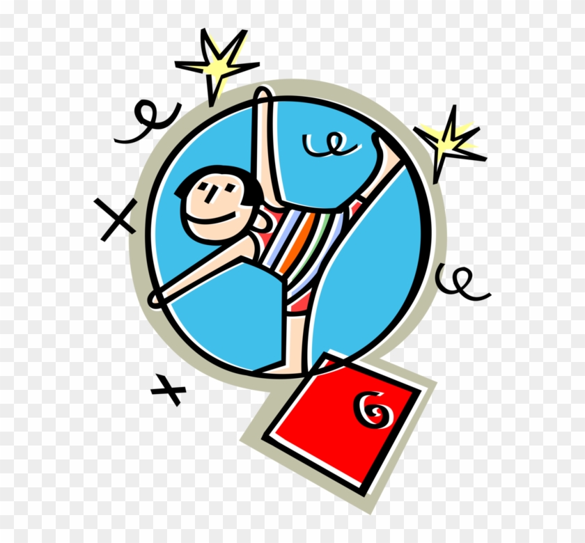 Vector Illustration Of Acrobat Performs In Circus Act - Acrobatics #917805