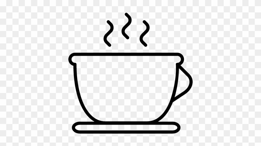 Tea Hot Cup Outline Vector - Tea Cup Outline Png #918136