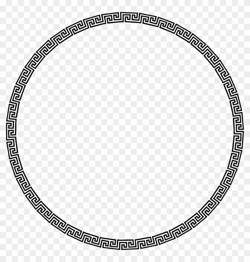 Greek Key Round Border Icons Png Free Png And Icons - Round Border Png #918291