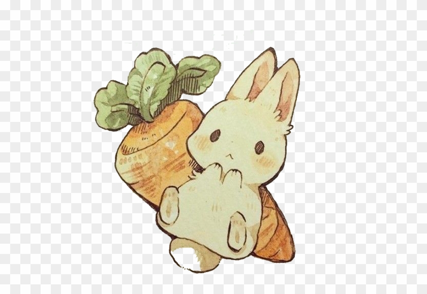 Drawing Watercolor Painting Anime Rabbit Chibi - Kawaii Bunny Drawing #918906