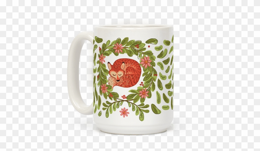 Sleeping Fox Wreath - Coffee Cup #919009