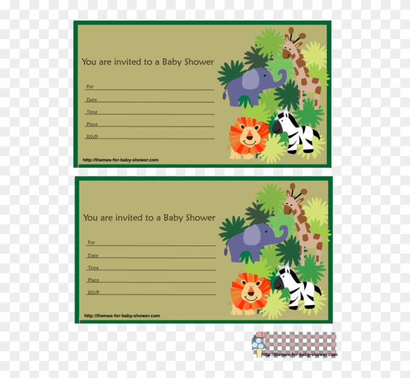 Safari Baby Shower Invitations Template Cimvitation - Animal Themed Baby Shower Invitations #919638