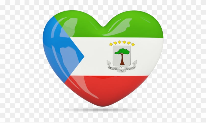 Illustration Of Flag Of Equatorial Guinea - Equatorial Guinea Flag Heart #920035