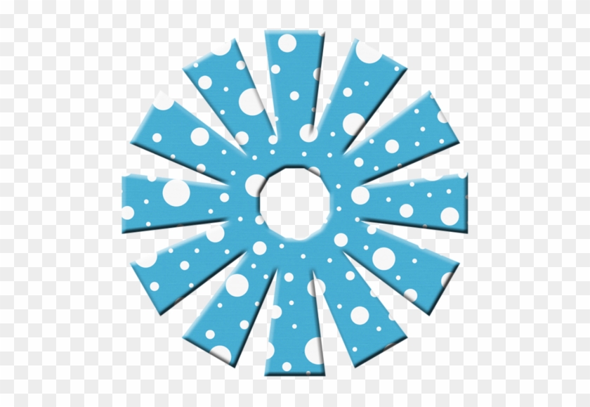 Aw Circus Flower Polka Dot Lt Blue - Clip Art #920071