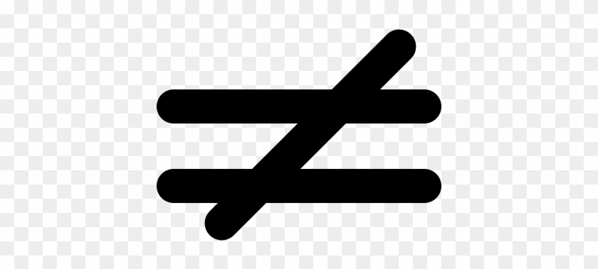 Is Not Equal To Mathematical Symbol Vector - Signo De No Igual #920710