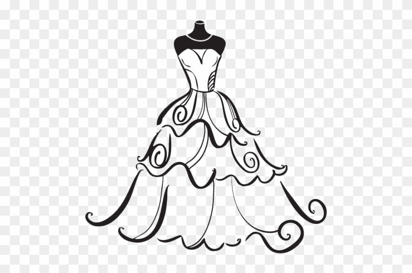 Wedding Dress Bride Clip Art - Wedding Dress Clipart #921313