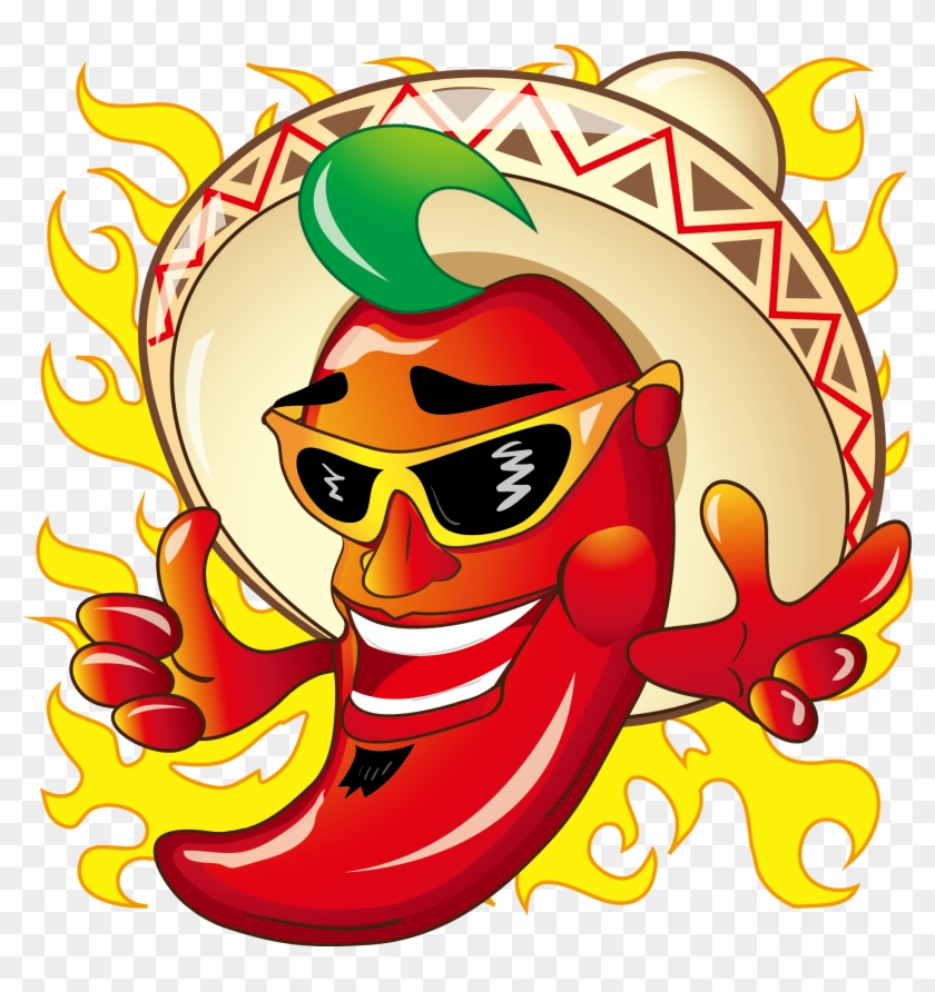 Jalapexf1o Mexican Cuisine Chili Pepper Cartoon - Cartoon Pepper #921565