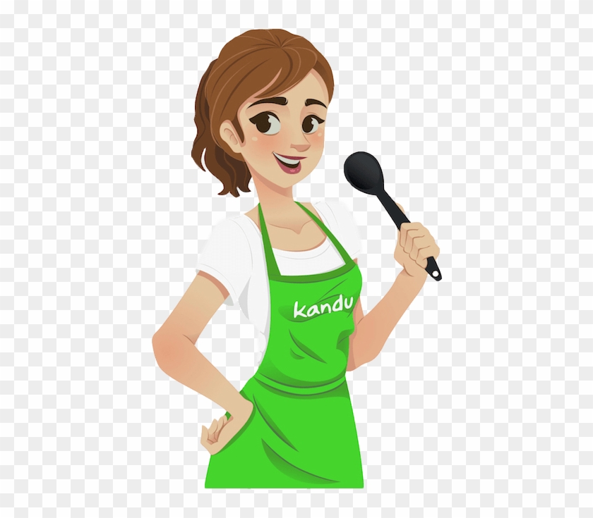Cook Safely & Hygienically With Quality Kitchen Products - Lady Wearing Apron Cartoon #922713