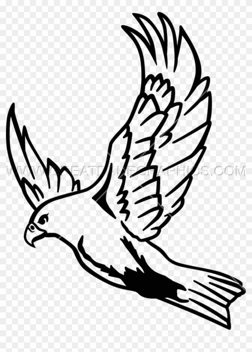 Drawn Falcon Flying - Flying Falcon Clipart #923121
