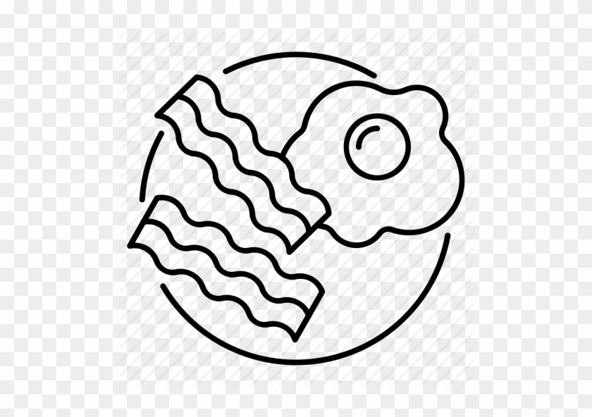 Drawn Bacon Transparent - Egg And Bacon Drawing #923172