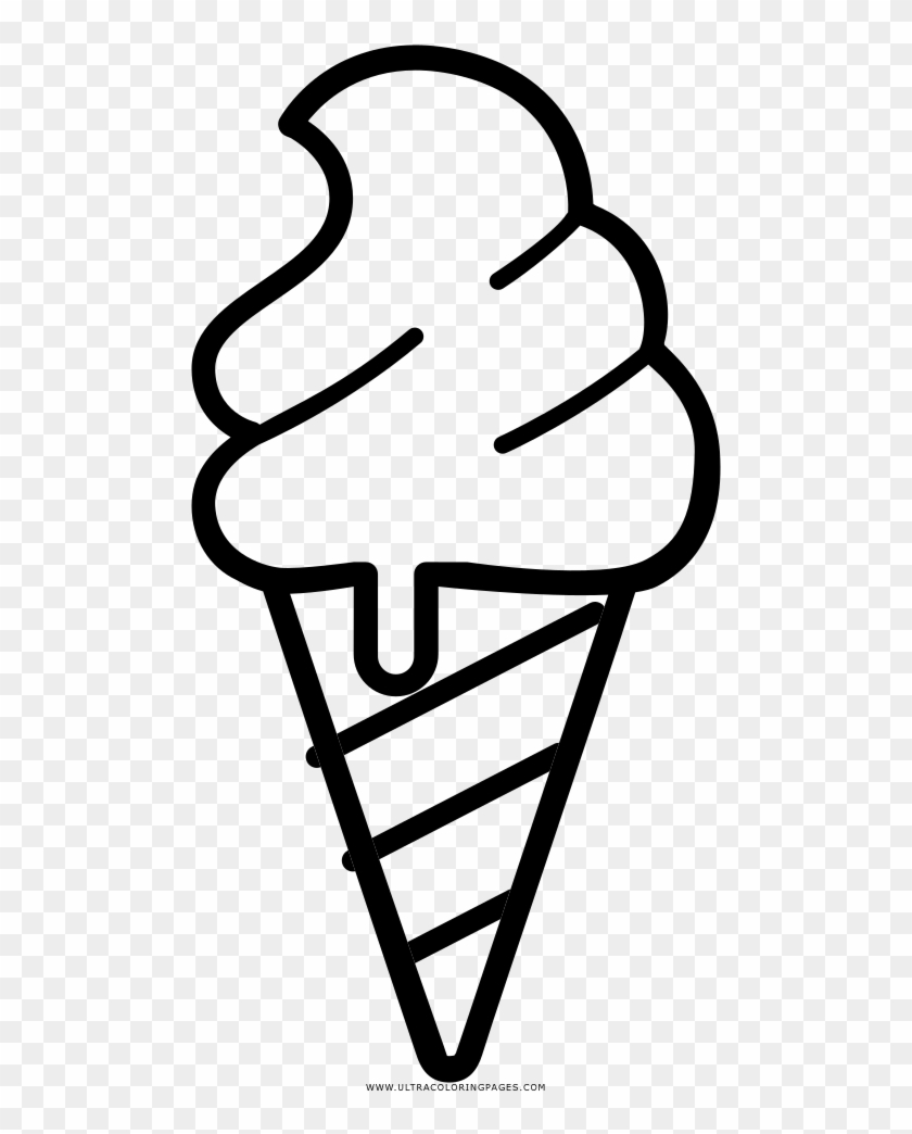 Ice Cream Drawing Coloring Book Line Art - Helado Para Pintar #923220