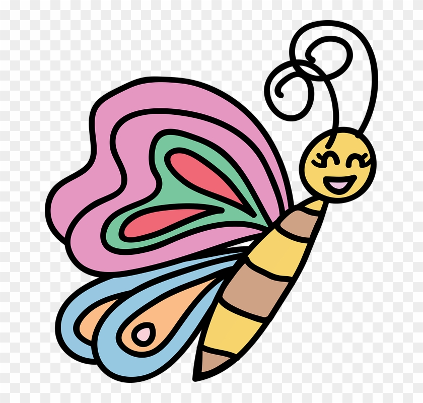 Images Of Cartoon Butterflies 7, Buy Clip Art - Gambar Kupu Kupu Kartun #923385