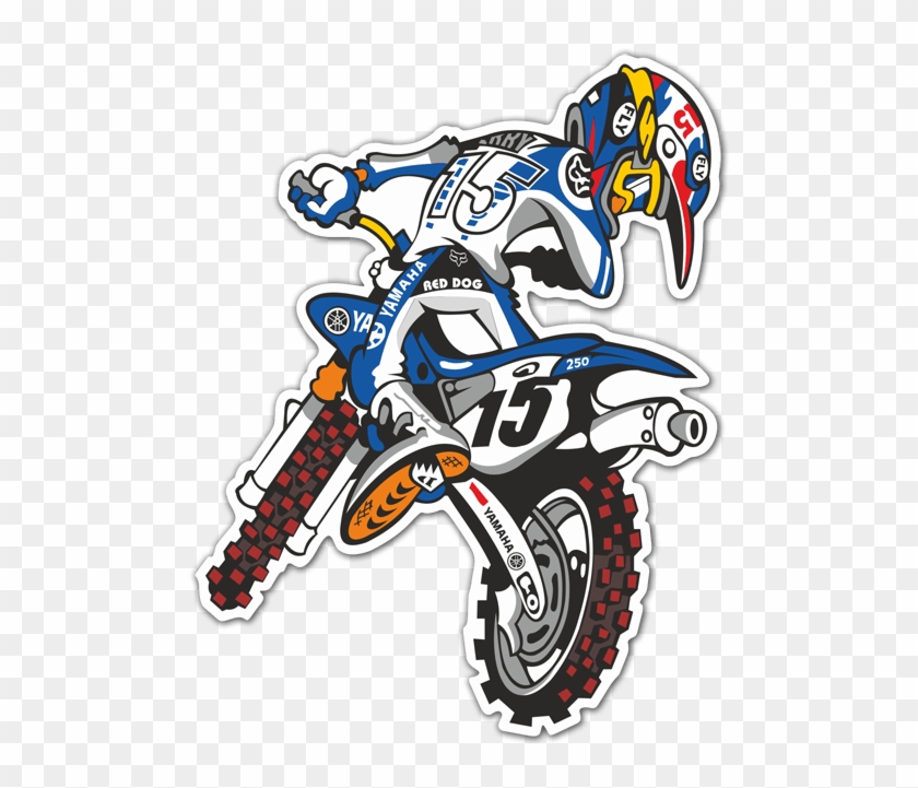 Car & Motorbike Stickers - De Motocross Em Desenho #923630