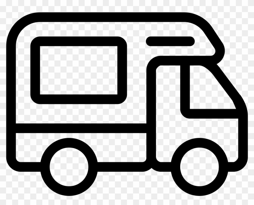 The Icon Is A Very Simplified Depiction Of An Rv Camper - Camper Icon #923798