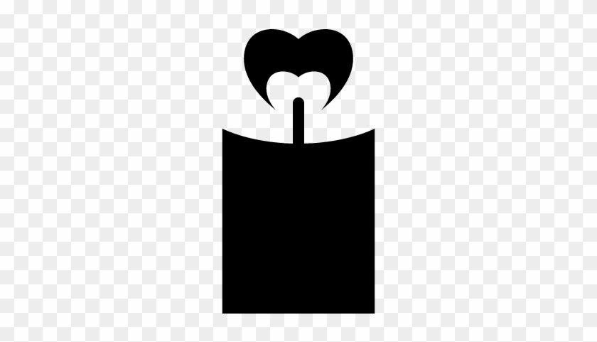 Holy Spirit Flame Clipart - Candle With Heart Flame #924442