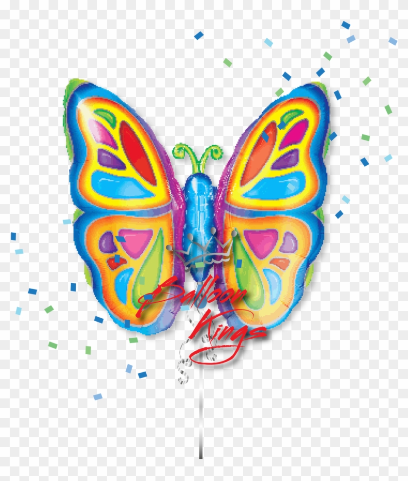 Butterfly Bright - Amscan 0725401 25 X 25-inch Bright Butterfly Super #924696