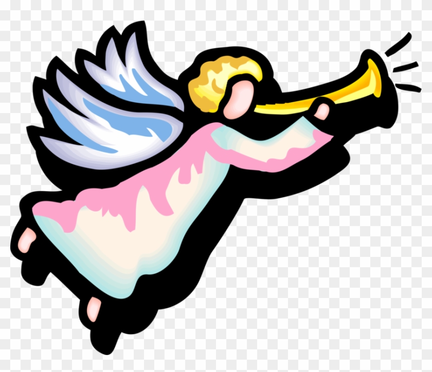 Vector Illustration Of Heavenly Spiritual Angel Blows - Vector Illustration Of Heavenly Spiritual Angel Blows #924699