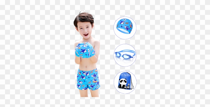 佑游儿童泳衣男童泳裤分体小中大童鲨鱼卡通 - Girl #924938