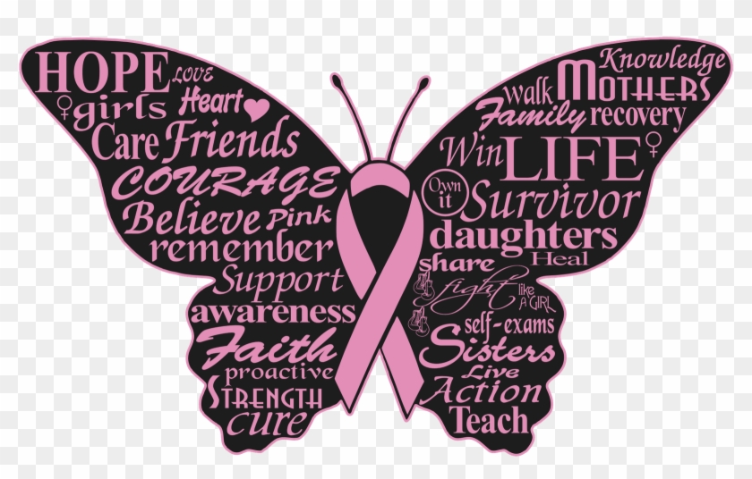 Breast Cancer Butterfly - Breast Cancer Awareness Butterfly #926240