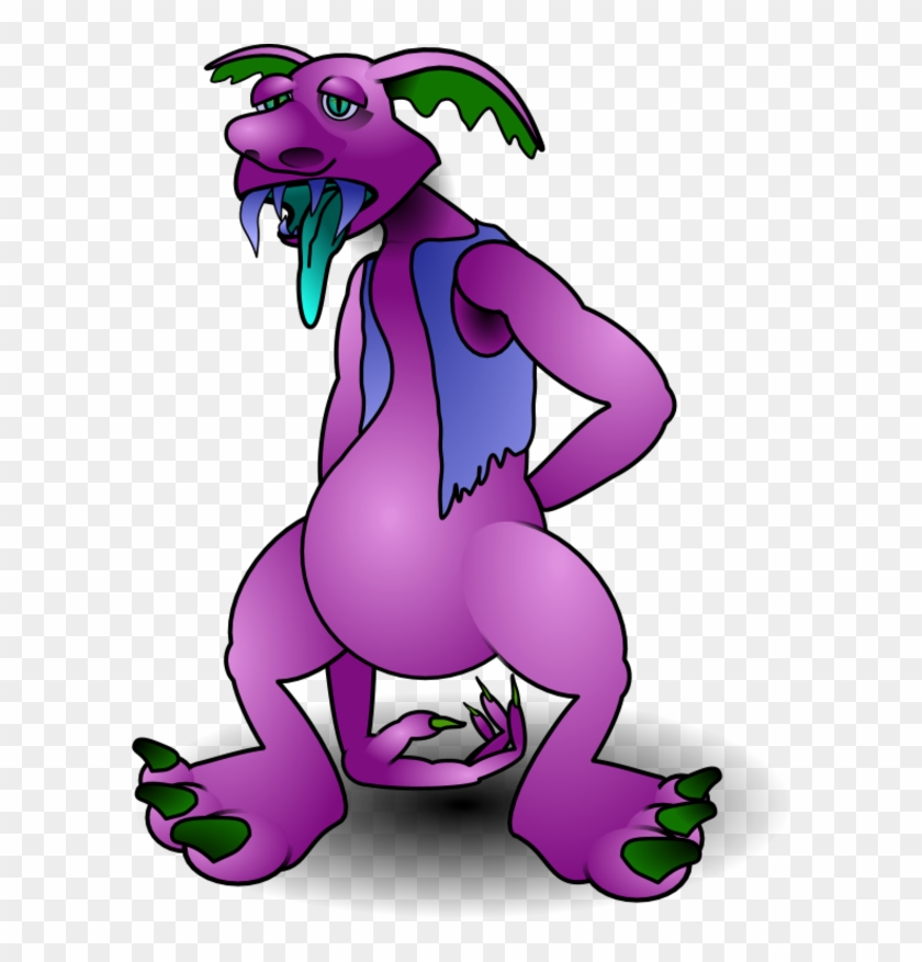 Scary Monster Clipart - Funny Tired Dragon Shower Curtain #927899