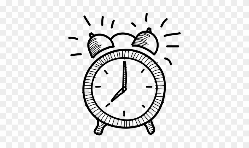 Hand Drawn Alarm Clock Icon - Hand Drawn Clock Png #928271