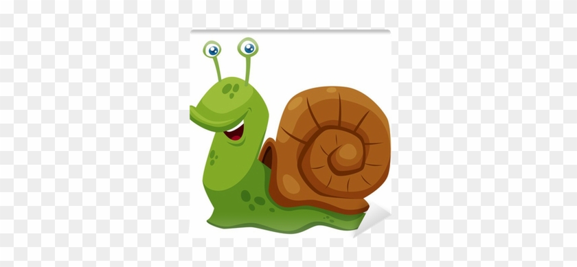Illustration Of Cartoon Snail Vector Wall Mural • Pixers® - Caracol Dibujo Animado #928328