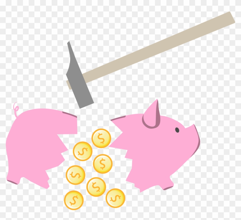 Domestic Pig Piggy Bank - Smash Piggy Bank Cartoon #928678