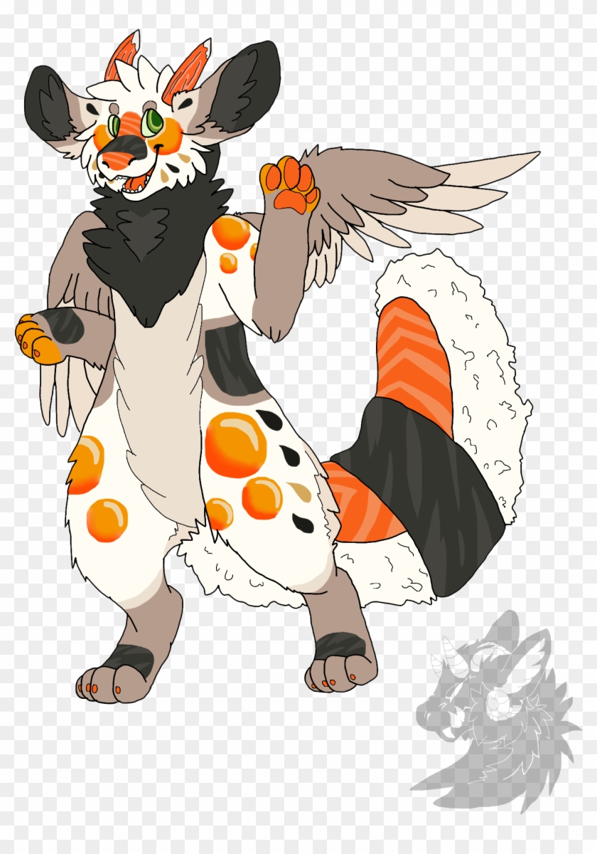 Closed Sushi Inpired Dutch Angel Dragon - Cartoon #928809