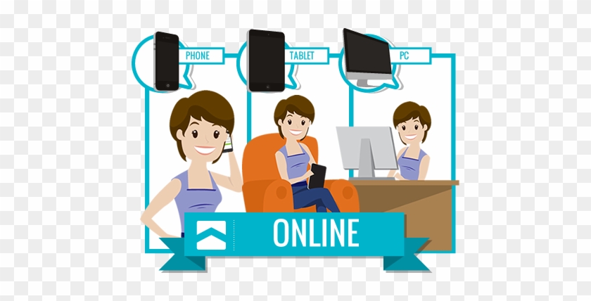 Online Call Center In Store - Cartoon #929310
