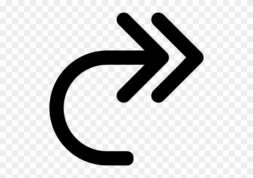 Double Curve Arrow To The Right Free Icon - Seta Dupla Em Curva #930042