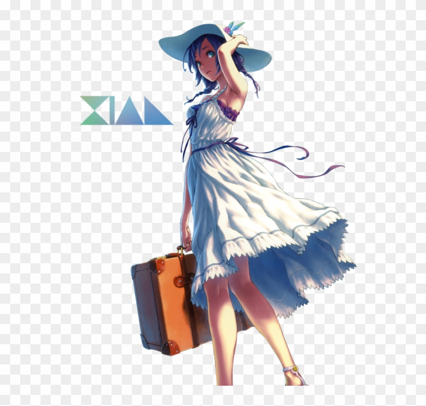Anime Girl Vacation Summer Render By Xialyz - Anime Girl In Sundress #931029