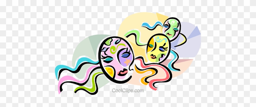 Hebrew Purim Masks Royalty Free Vector Clip Art Illustration - Essay #931556