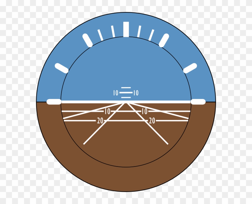 Bank And Horizon Index Clip Art At Clker - Attitude Indicator Png #932553