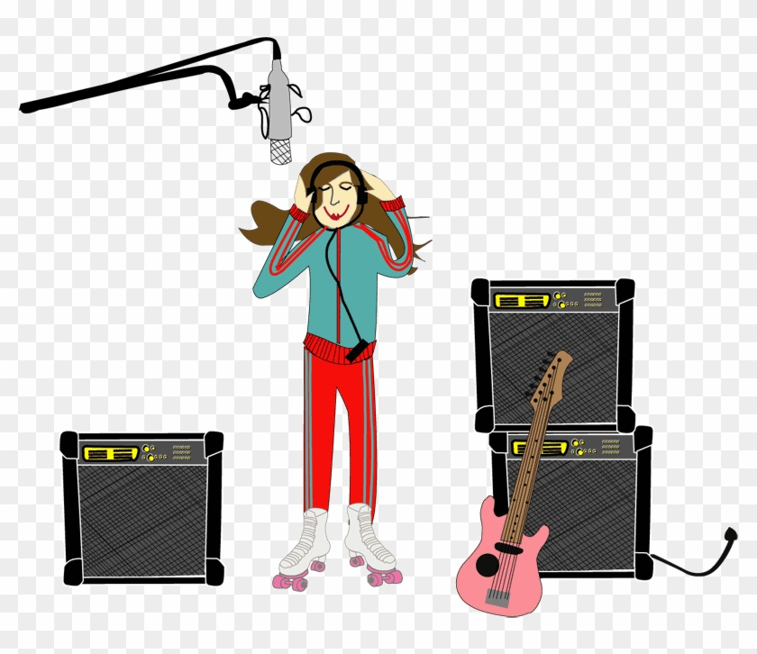 Laura Of The Chix Singing In Recording Studio - Cartoon #932972