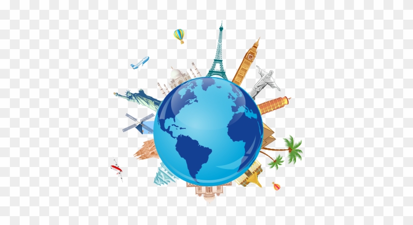 Famous World Travel Destinations Free Vector And Png - Voyage Autour Du Monde [book] #933481
