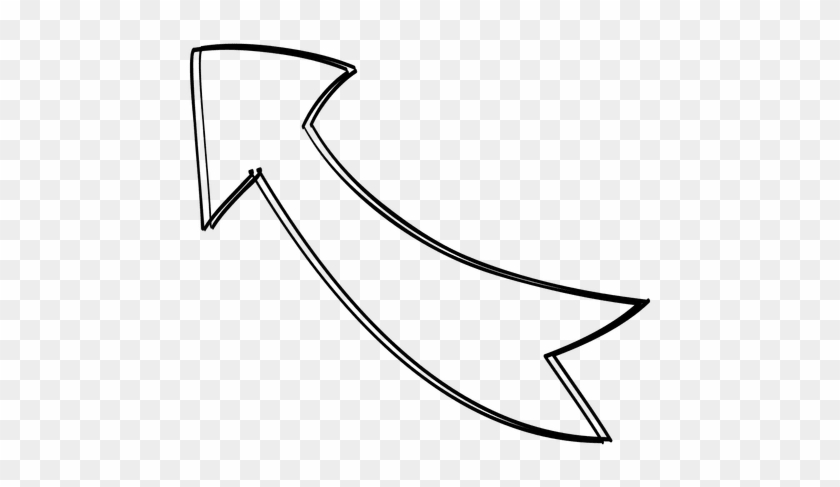 Curve Upper Right Arrow Transparent Png - Seta Curva Png #934168