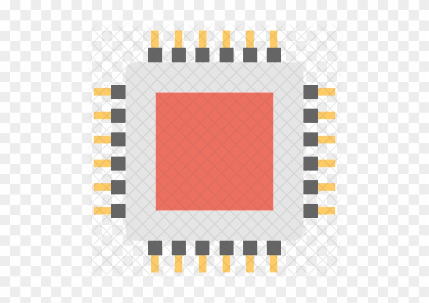 Computer Chip Icon - Integrated Circuit #934603