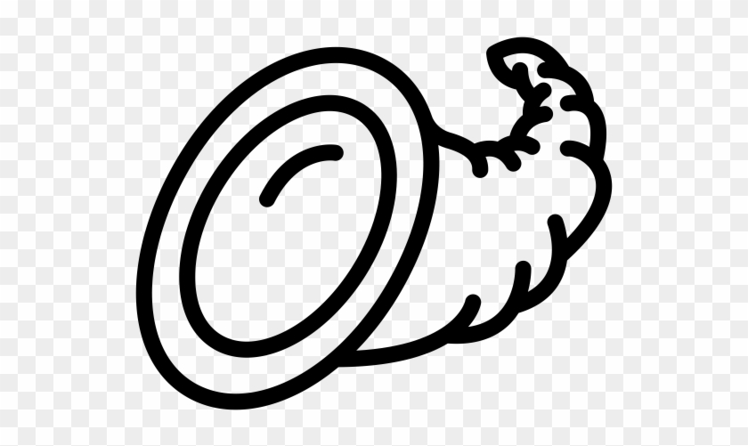 Cornucopia Rubber Stamp - Line Art #934642