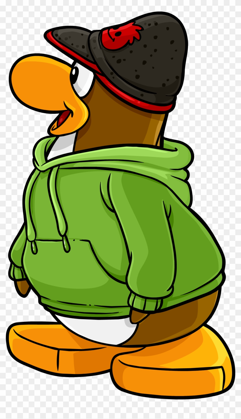 Penguin Style Feb 2 - Club Penguin Green Hoodie #935268