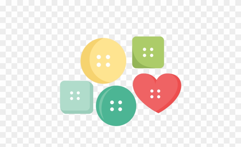 Button Set Svg Cutting Files For Cricut Silhouette - Cute As A Button Clipart #935388