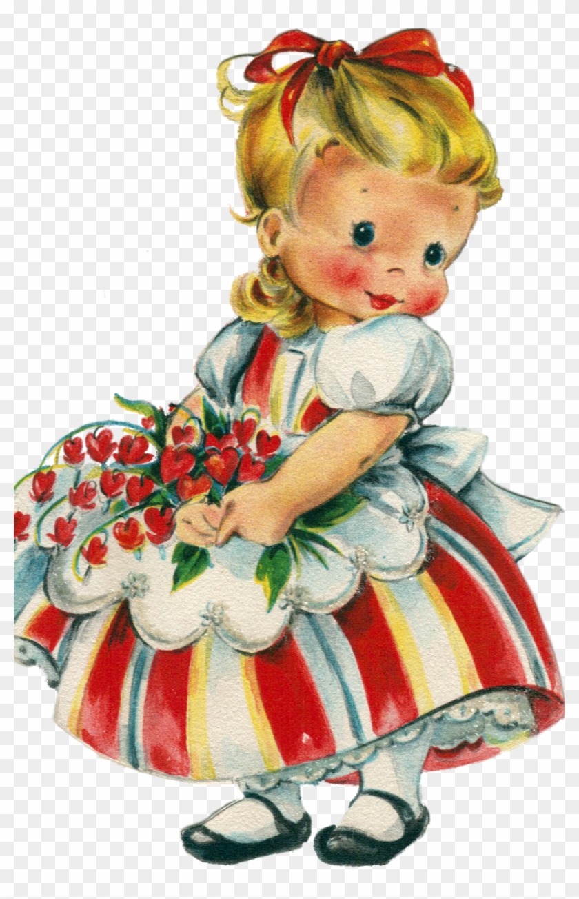 Vintage Valentines, Valentine Ideas, Children Pictures, - Vintage Valentine Card For My Daughter #935407