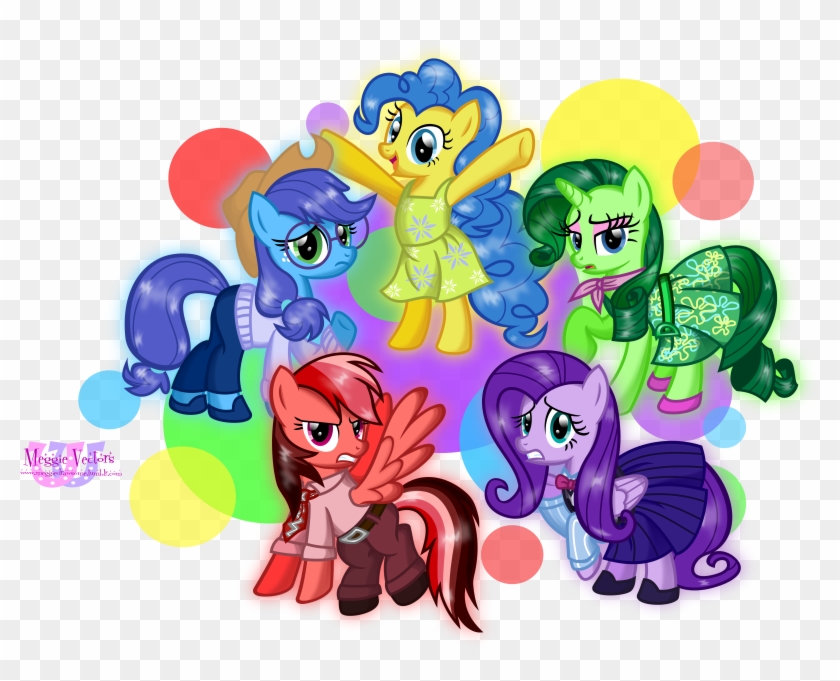 Meganlovesangrybirds Inside Out [mane 5] By Meganlovesangrybirds - Inside Out Joy Pony #935496