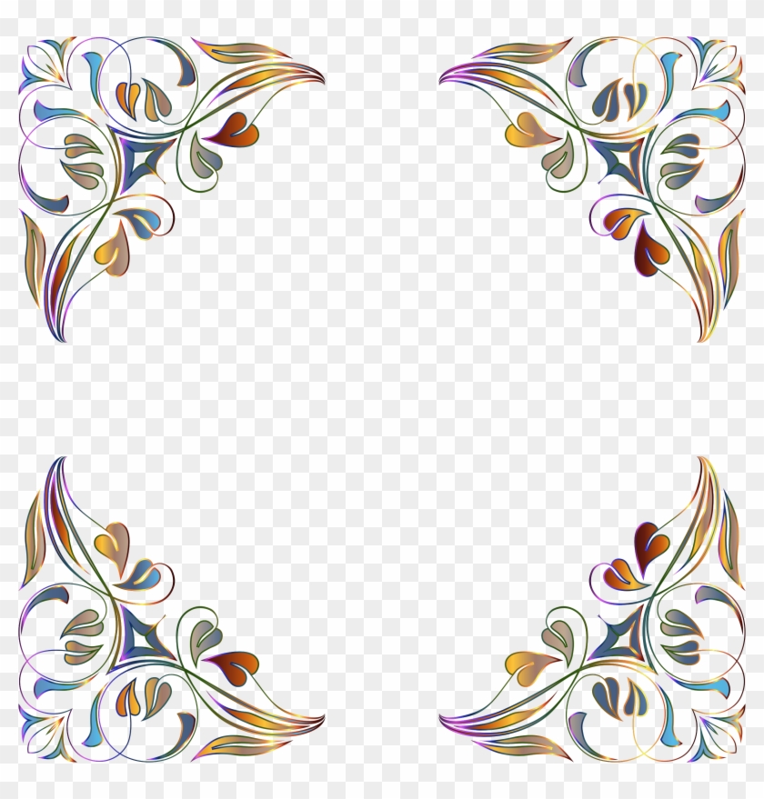 This Free Icons Png Design Of Floral Flourish Frame - Fall Program Fan Template, Diy Autumn Elegant Wedding #935539