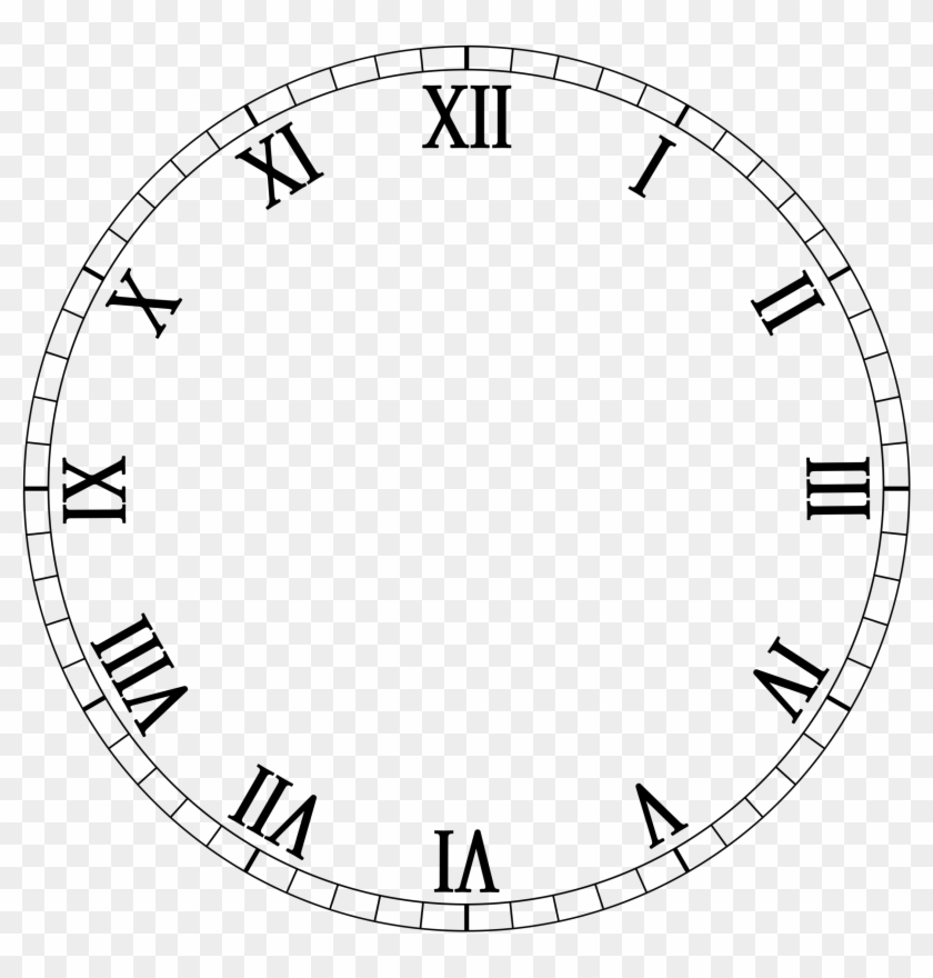 Clock Hands Template 9 Diary Of A Pod Person Modified - Clock Face Roman Numerals #936168