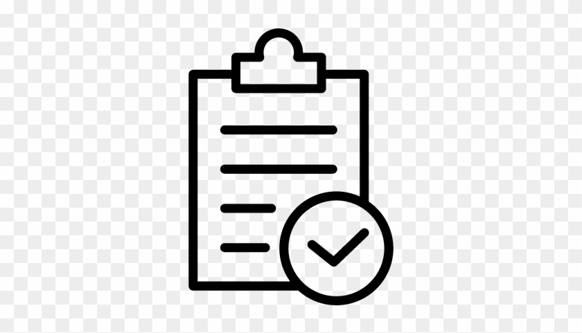 Verified List Of Exercises Of A Gymnast On A Clipboard - Klemmbrett Icon #936286