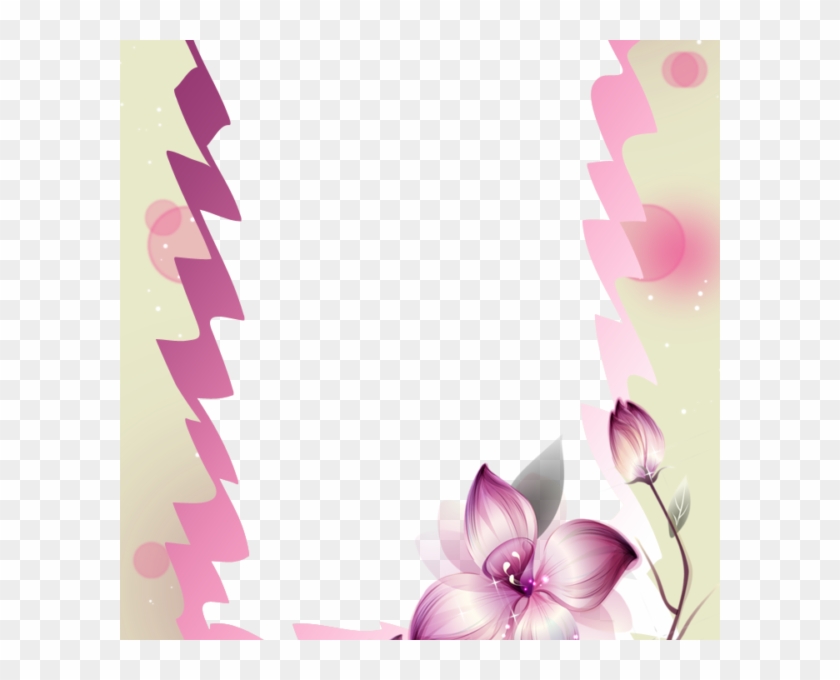 Purple Flower Frame - Transparent Beautiful Flower Png #936761