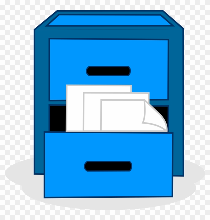 File Cabinet Blue - Clip Art #937462